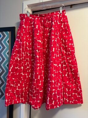 Pink Geometric A-Line Skirt